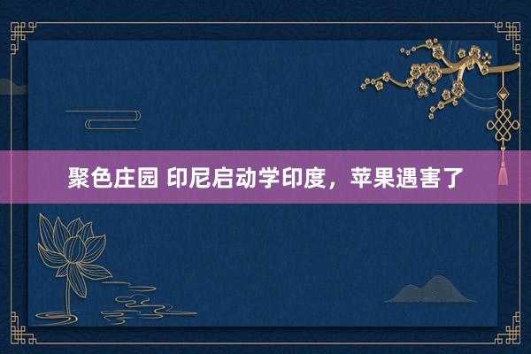 聚色庄园 印尼启动学印度，苹果遇害了