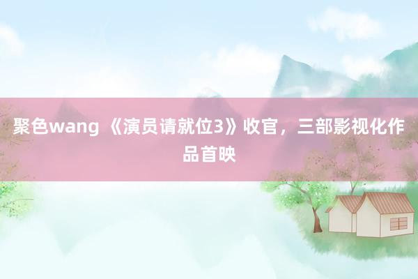 聚色wang 《演员请就位3》收官，三部影视化作品首映